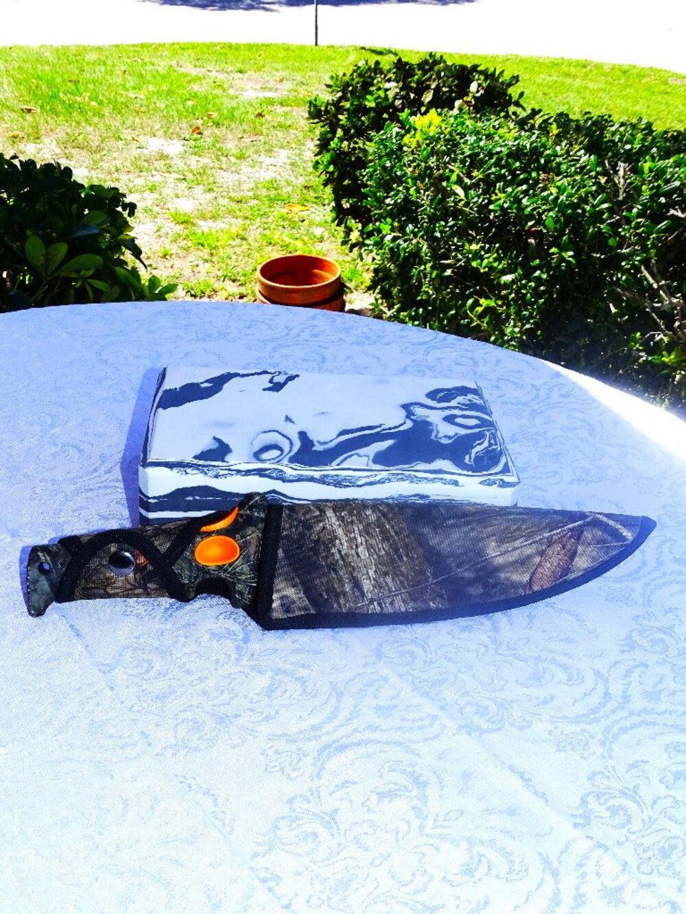 Hunting Fishing Bubba Blade 8" Knife Camo Handle For Sportsman - Picture 2 of 8